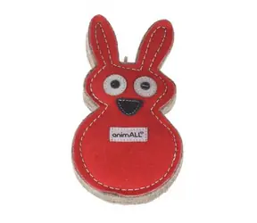 animALL Spielzeug Hase Naturleder mit Filzrücken 18x11 cm