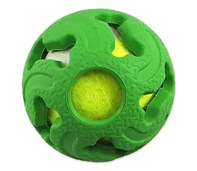 Dog Fantasy Gummiball mit Tennisball grün 5 cm