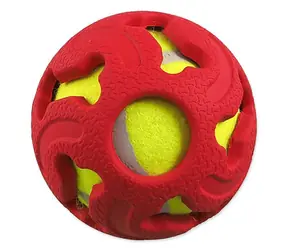 Dog Fantasy Gummiball mit Tennisball rot 7,5 cm
