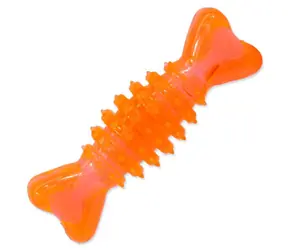 Dog Fantasy Toy - Knochenzylinder Gummi orange 12 cm
