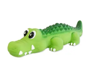 Hunde-Fantasiespielzeug - Latexkrokodil mit Geräusch 21 cm