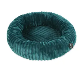 Dog Fantasy Bed Stripe rund smaragdgrün 60cm