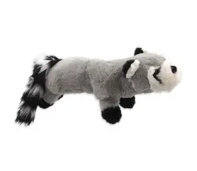 Dog Fantasy Toy - Plüsch-Waschbär mit quietschenden schwarzen Pfoten, 45 cm