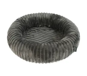 Dog Fantasy Bett Stripe rund grau 50cm