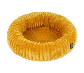 Dog Fantasy Bed Stripe rund senfgelb 70cm