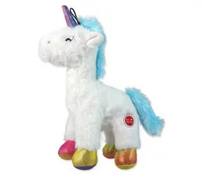 Dog Fantasy Toy - Plüschtier Einhorn quietschend Farbmix 26cm