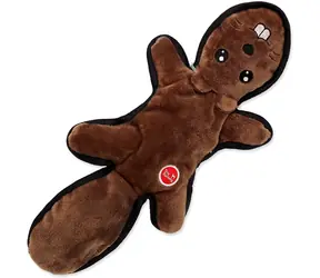 Dog Fantasy Toy - Recyceltes Spielzeug, quietschendes Eichhörnchen mit raschelndem Schwanz, 39 cm