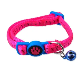 Magisches Katzenhalsband Nylon XS rosa 19-31cm