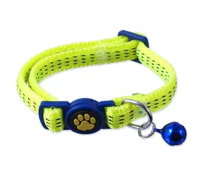 Magisches Katzenhalsband Nylon XS gelb 1x19-31cm