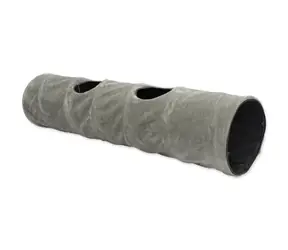Magic Cat Tunnel XL Plüsch grau 150x35cm