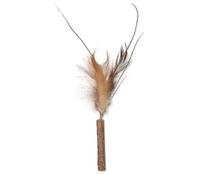 Magisches Katzenspielzeug - Natural Fun Stick mit Naturfedern 6cm
