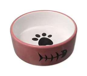 Magic Cat Keramiknapf Rosa-Weiß 12,5x4,5cm 350ml