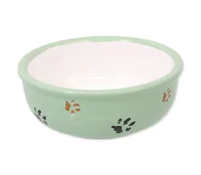 Magic Cat Bowl Keramik Katzenpfote grün 13x5cm 330ml