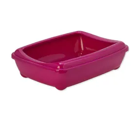 Magic Katzentoilette Economy mit Rand rot 50x38x14cm