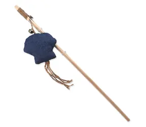 Magisches Katzenspielzeug - Natural Fun Quallen-Schnuller mit Glöckchen und Katzenminze, Blau, 40 cm