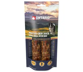 Ontario Protein Kausnack kleine Rolle mit Rindfleisch 12,7cm 2St 