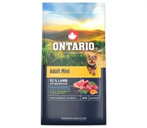 Ontario Adult Mini Lamb & Brown Rice 6,5kg / Granulat für ausgewachsene Hunde 