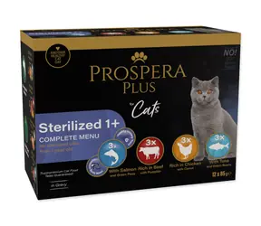 Prospera PLUS Cat Sterilized 1+ Beutel Multipack 12x 85g