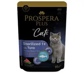 Prospera PLUS Cat Sterilised 1+ Beutel Thunfisch und grüne Bohnen 85g 