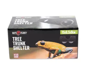 Repti Planet Shelter Baumstamm mit Saugnäpfen 15x6,5x9cm
