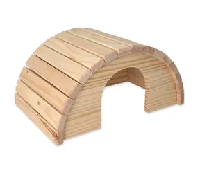 Kleintiere Halbkreisförmiges Holzhaus 31cm 