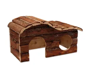 Kleintiere Kaskaden-Holzhaus mit Rinde 31cm