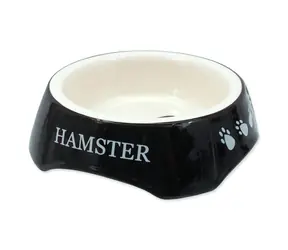 Kleintiernapf bedruckt Hamster schwarz 13x13x4cm