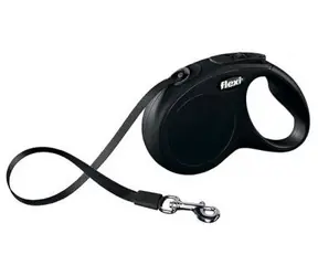 Flexi Classic S Riemen 5 m schwarz / Leine 