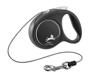 Flexi Black Design XS Seil 3M schwarz-silber / Leine 
