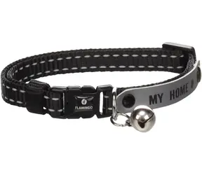 Flamingo Jaggo Katzenhalsband Schwarz