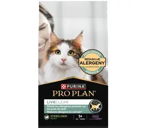 PURINA Pro Plan Liveclear Sterilisiertes Adult-Truthahn-Granulat 2,8 kg für Katzen / für kastrierte Katzen