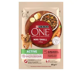 PURINA One Mini/Small Active Beef 85g / Beutel für Hunde