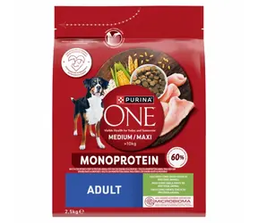 PURINA One Med/Max Adult Monoprotein Truthahn 2,5 kg / Hundefutter