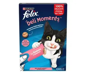 PURINA Felix Deli Moments Lachs 4x10 g / Leckerli für Katzen