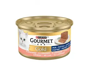 PURINA GOURMET GOLD Mousse Lachs 85 g / Nassfutter für Katzen