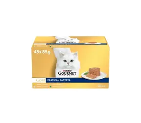 PURINA GOURMET GOLD Mix 48 x 85 g / Nassfutter für Katzen / 4 Geschmacksrichtungen