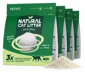PetKit Natürliche Katzenstreu / natürliche Klumpstreu / 4 Beutel