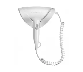 ProfiCare PC-HT 3044 weiß / Haartrockner / 1800W / 2 Geschwindigkeiten / Wandhalterung / Cool Shot / Spiralkabel