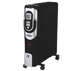 Guzzanti GZ 411BD schwarz / Ölkühler / 11 Lamellen / 2500 W / 3 Heizstufen / 4 Räder / 24-Stunden-Timer / Display