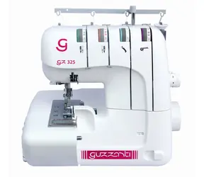 Guzzanti GZ 325 weiß / Overlock Nähmaschine / 100W / 12 verschiedene Stiche / Fadenabschneider / 1-5 mm Stich / LED Beleuchtung