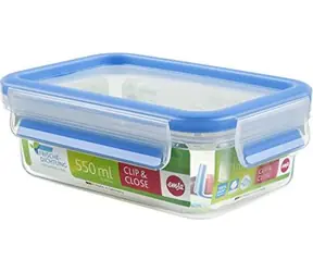 Emsa Clip & Close 0,55 l blau / Lebensmittelbehälter / BPA-FREI