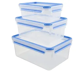 Emsa Clip & Close 3er-Set / Lebensmittelgläser / BPA-FREI / 1 l & 2,3 l & 3,7 l