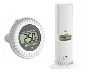 TFA 30.3310.02 - Kabelloser Temperatur- und Feuchtigkeitssensor mit Poolsensor für WEATHERHUB