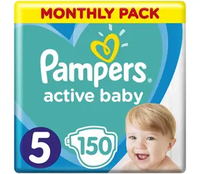 Pampers Active Baby Junior Monatspackung (150 Stück) / Windeln / Größe 5 (11-16 kg)