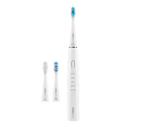 Niceboy ION Sonic weiß / Elektrische Zahnbürste / 45.000 Schwingungen / 4 Modi / Timer / IPX7 / 3 Bürstenköpfe