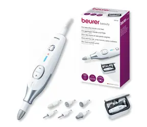 BEURER MP 42 / Maniküre- und Pediküre-Set / 7 Aufsätze / LED-Licht / Koffer