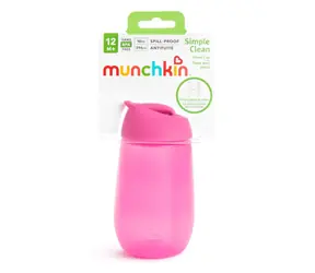 Munchkin - Simple Clean Strohhalmbecher 296ml - rosa / ab 12 Monaten