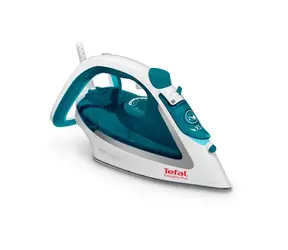 TEFAL EasyGliss FV5718 weiß-blau / Dampfbügeleisen / 2500 W / 270 ml / 45 g-min / Durilium AirGlide