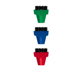 Polti Set mit 3 farbigen Bürsten mit Nylonfasern für Polti Vaporetto, LECOASPIRA und UNICO