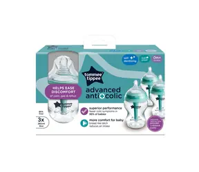 Tommee Tippee Babyflasche C2N ANTI-KOLIC 260ml 3 Stück / ab 0 Monaten